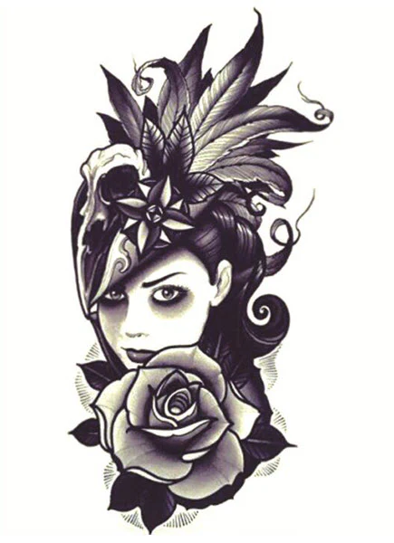 1950s Can-Can Girl Tattoo