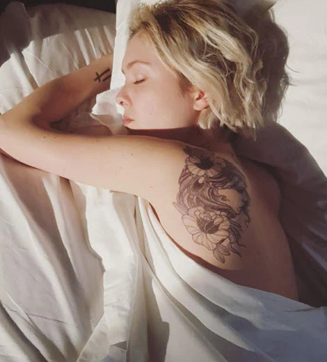 1960 Girl With Flowers Tattoo - Image 2