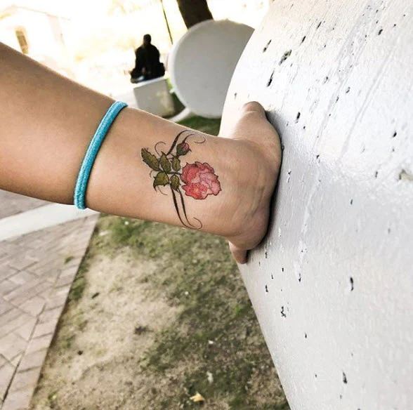 2 Glitter Tribal Roses Tattoos - Image 3