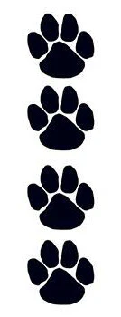 4 Black Paws Tattoos