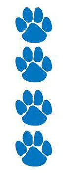 4 Blue Paws Tattoos