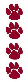 4 Maroon Paws Tattoos