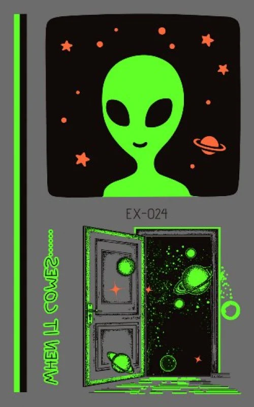 Alien Glow Temporary Tattoo - Image 2