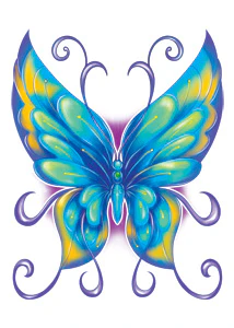 Amazing Butterfly Glitter Tattoo - Image 2