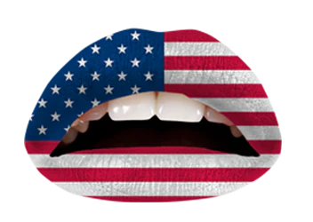 American Flag Violent Lips