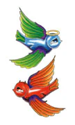 Angel Bird Devil Bird Tattoos
