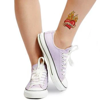 Bad Girl Flaming Heart Tattoo - Image 2