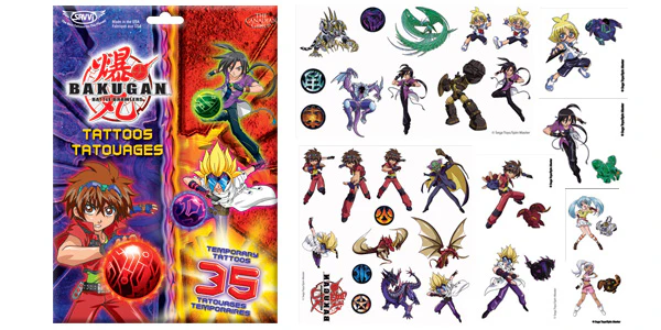 Bakugan (35 tattoos)