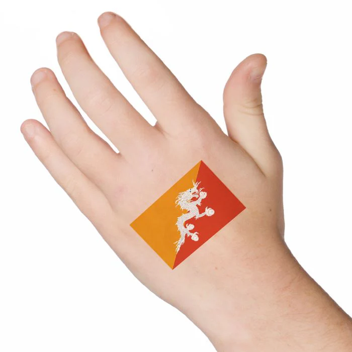 Bhutan Flag Tattoo - Image 2