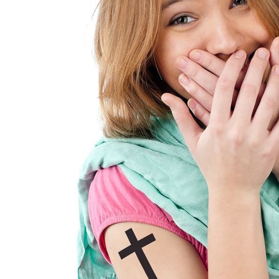Big Black Cross Tattoo - Image 2
