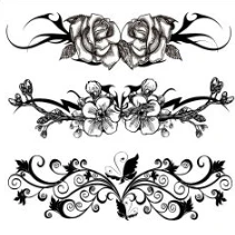 Black Flower Tribal