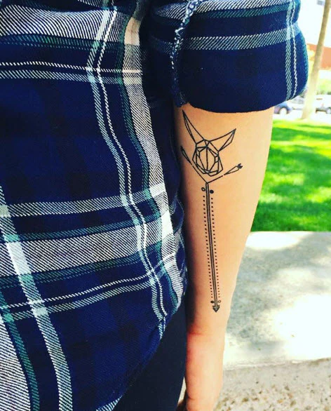 Black Geometric Animal Tattoo - Image 3