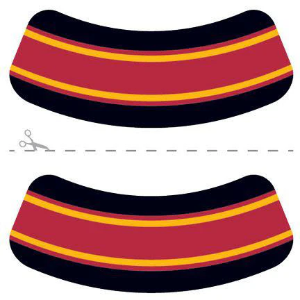 Black, Orange & Red Eye Black Tattoo