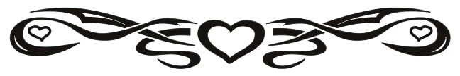 Black Tribal Heart Armband Tattoo