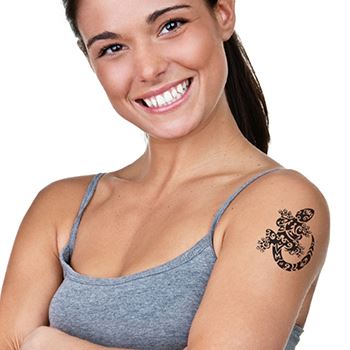 Black Tribal Lizard Tattoo - Image 2