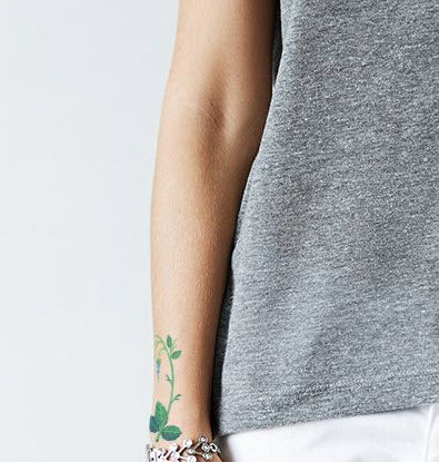 Blue Bells Floral Tattoo - Image 2