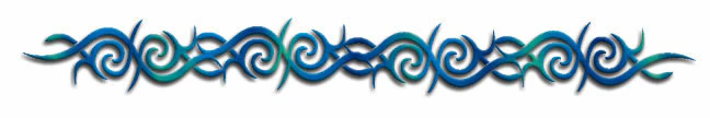 Blue Tribal Arm Band Tattoo