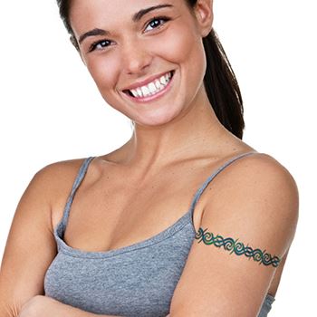 Blue Tribal Arm Band Tattoo - Image 2