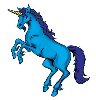 Blue Unicorn Tattoo