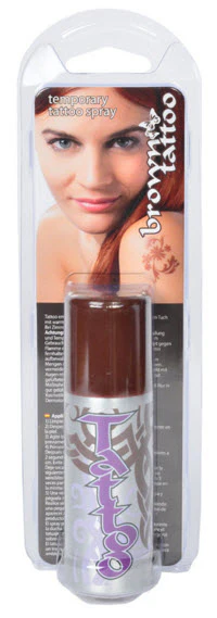 Brown Temporary Tattoo Spray + 3 Stencils