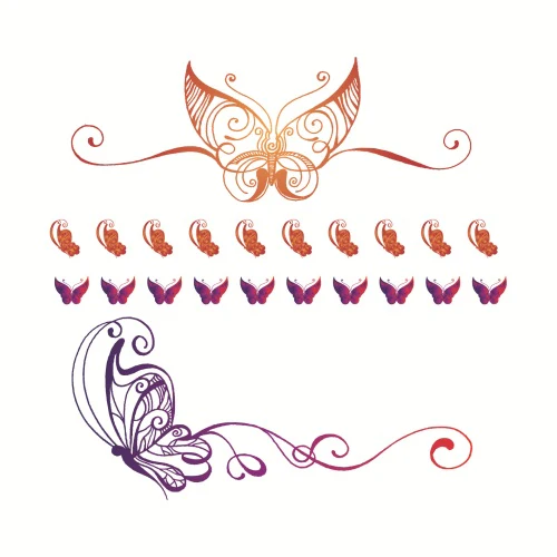 Butterflies & Nails Tattoos