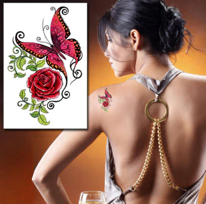 Butterfly Rose Tattoo - Image 2