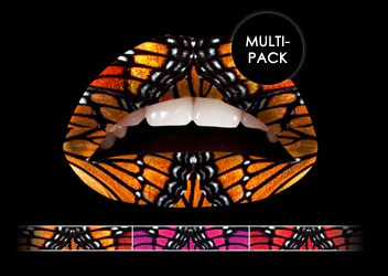 Butterfly Violent Lips (6 Lip Tattoo Sets) - Image 2