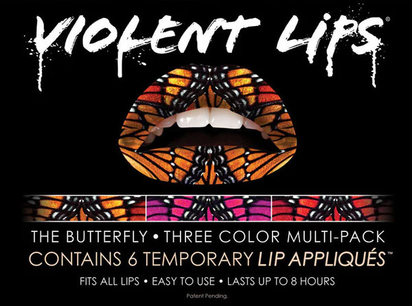 Butterfly Violent Lips (6 Lip Tattoo Sets) - Image 4