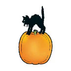 Cat On Pumpkin Tattoo