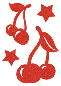 Cherry Stars Glitter Tattoos