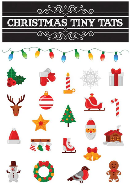 Christmas Tiny Tats Tattoo Set