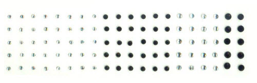 Clear & Black Body Gems (100 Body Crystals)