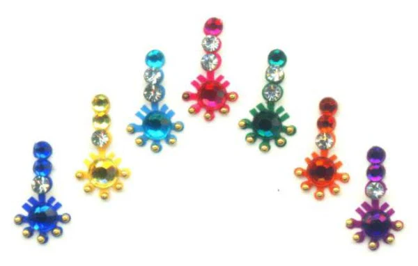 Colored Bindis (7 Bindis)