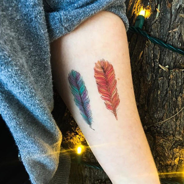 Colorful Plumes Tattoo - Image 3