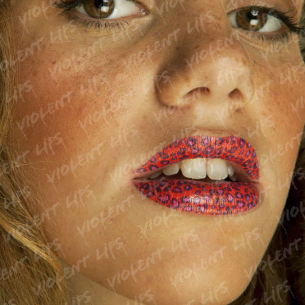Coral Cheetah Violent Lips (3 Lip Tattoo Sets) - Image 2