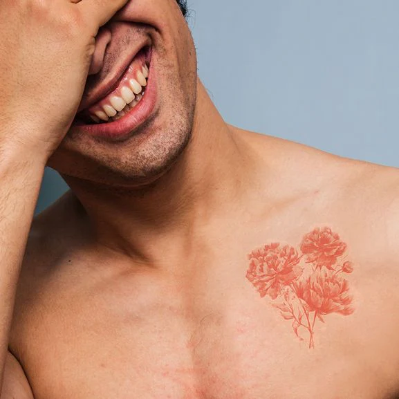 Coral Flower Carnations Tattoo - Image 2