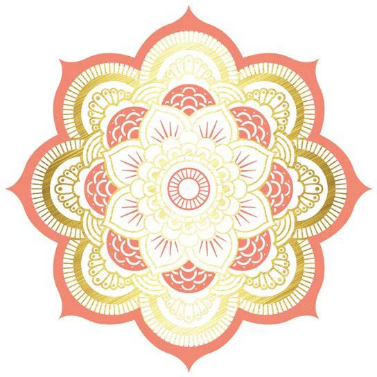 Coral Mandala PrismFoil Tattoo