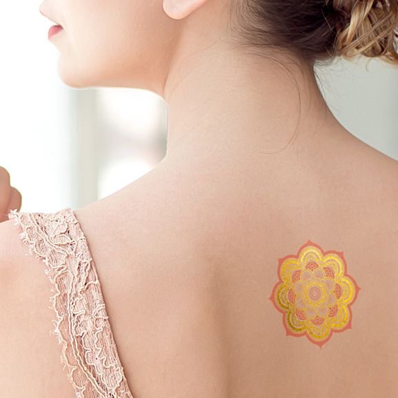 Coral Mandala PrismFoil Tattoo - Image 2