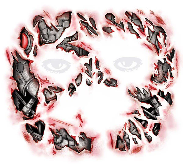 Cyborg Face Tattoo Kit