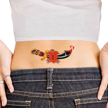 Dagger with Lock Tattoo - Image 2
