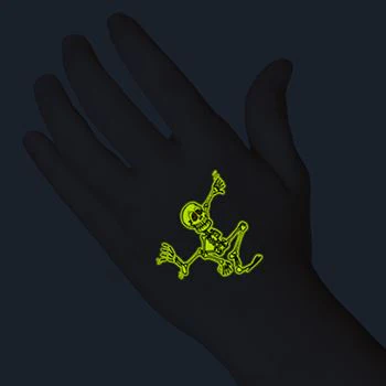 Dancing Skeleton - Glow Tattoo - Image 4