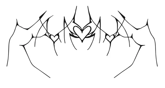 Dark Love Temporary Tattoo - Tattoonie - Image 2