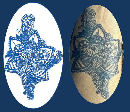 Delft Blue Flower Tattoo - Image 3