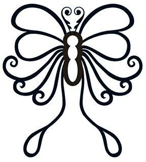 Delicate Black Butterfly Tattoo
