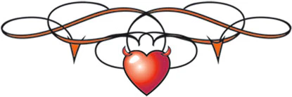 Devil Tail Heart Tattoo
