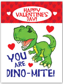 Dino-Mite Valentine's Day Tattoo Card