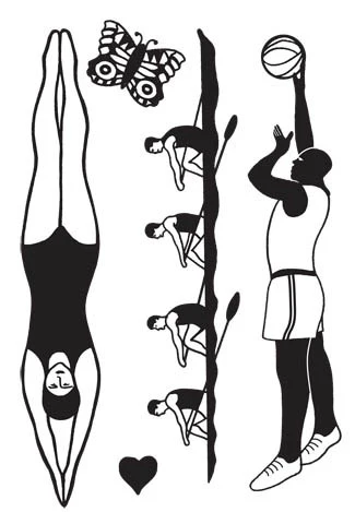 Diving Rowing Basketball - Lydia Leith (5 Tattoos)