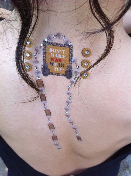Don't Make War, Wear It! - Skyn Demure Tattoos - Image 2