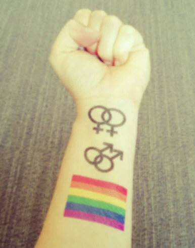Double Mars Symbol Tattoo - Image 2