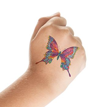 Ecstatic Butterfly Glitter Tattoo - Image 2
